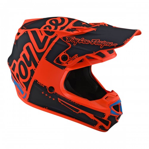 CAPACETE TROY LEE DESIGNS 2020 SE4 POLYACRYLITE FACTORY - LARANJA